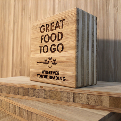 Bamboo Etched Branding Block