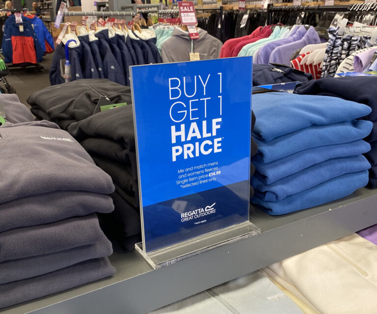 A4 Free-Standing Graphic Holder in Regatta