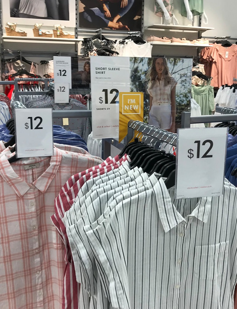 A range of plastic graphic holders